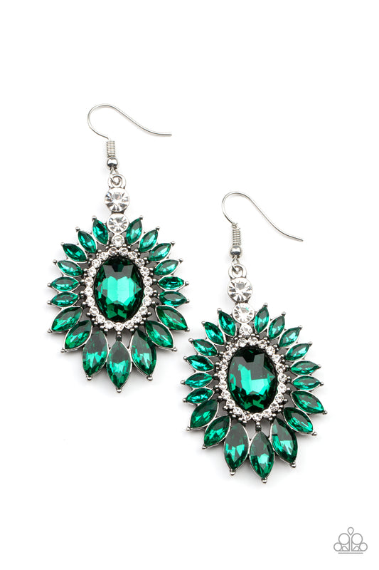 Paparazzi Accessories: Big Time Twinkle - Green Earring