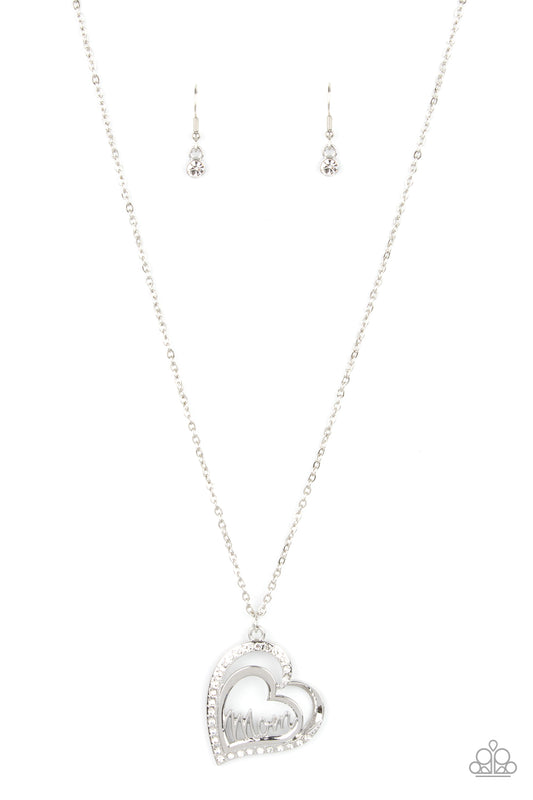 Paparazzi Accessories: A Mothers Heart - White Necklace