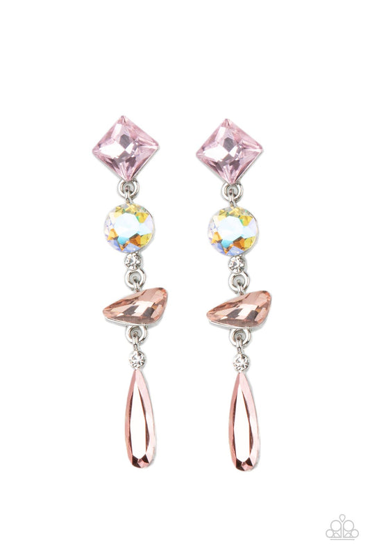 Paparazzi Accessories: Rock Candy Elegance - Pink Earring