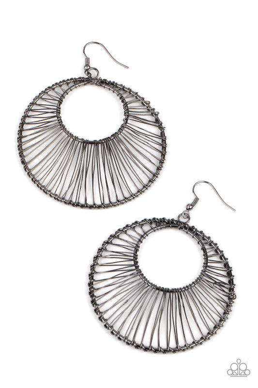 Paparazzi Accessories: Artisan Applique - Black Earring