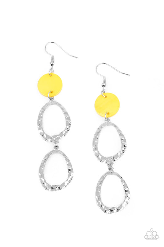 Paparazzi Accessories: Surfside Shimmer - Yellow Earring