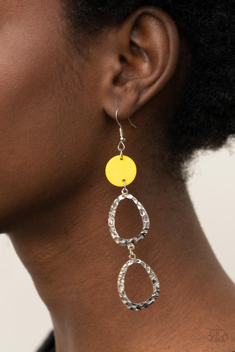 Paparazzi Accessories: Surfside Shimmer - Yellow Earring