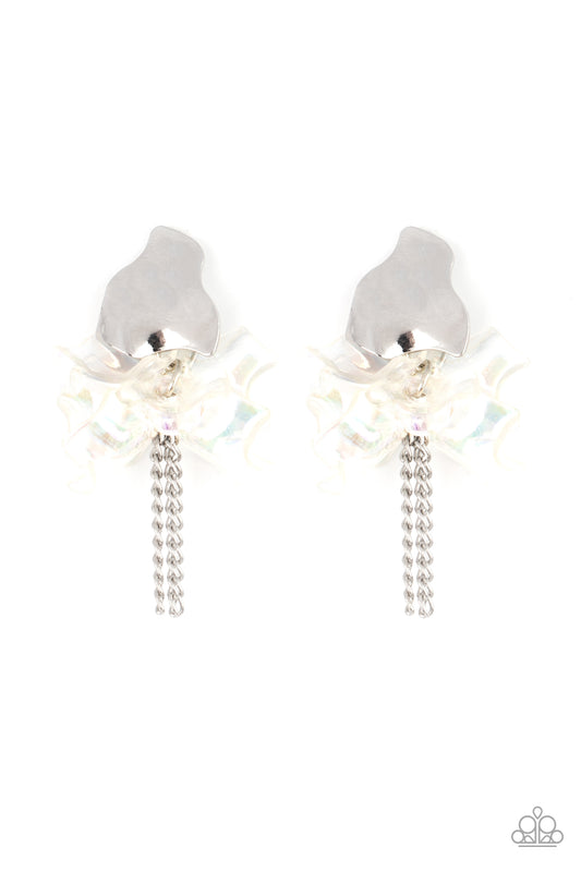 Paparazzi Accessories: Harmonically Holographic - White Earring