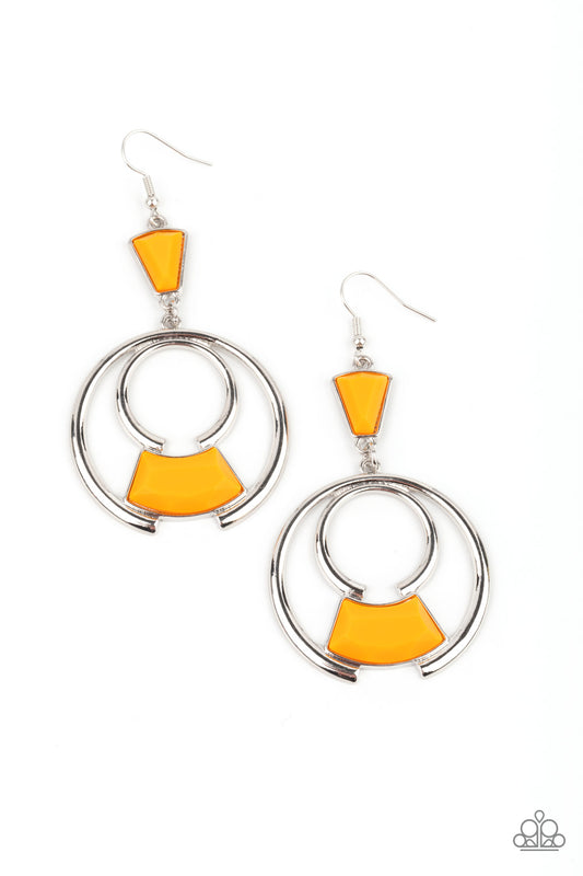 Paparazzi Accessories: Deco Dancing - Orange Earring