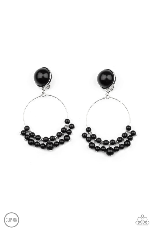 Paparazzi Accessories: Cabaret Charm - Black Earring