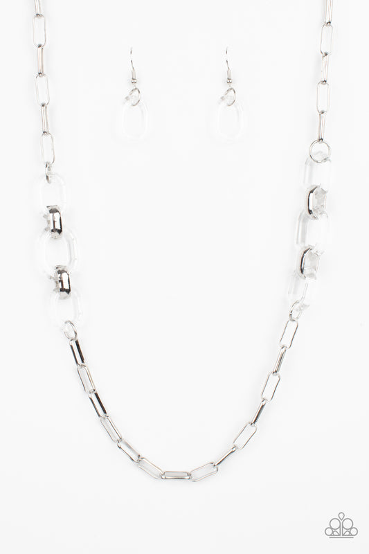 Paparazzi Accessories: Have I Made Myself Clear? - White Neckalce