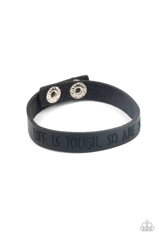 Paparazzi Accessories: Life is Tough - Black Bracelet