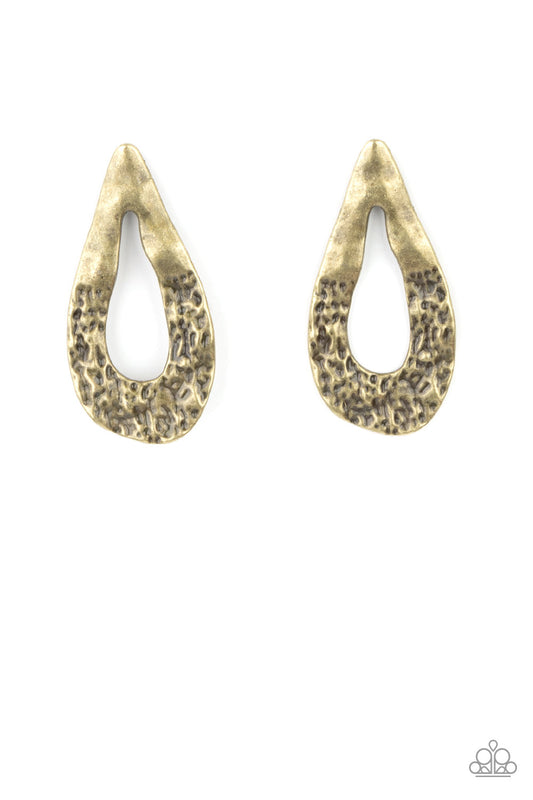 Paparazzi Accessories: Industrial Antiquity - Brass Earring