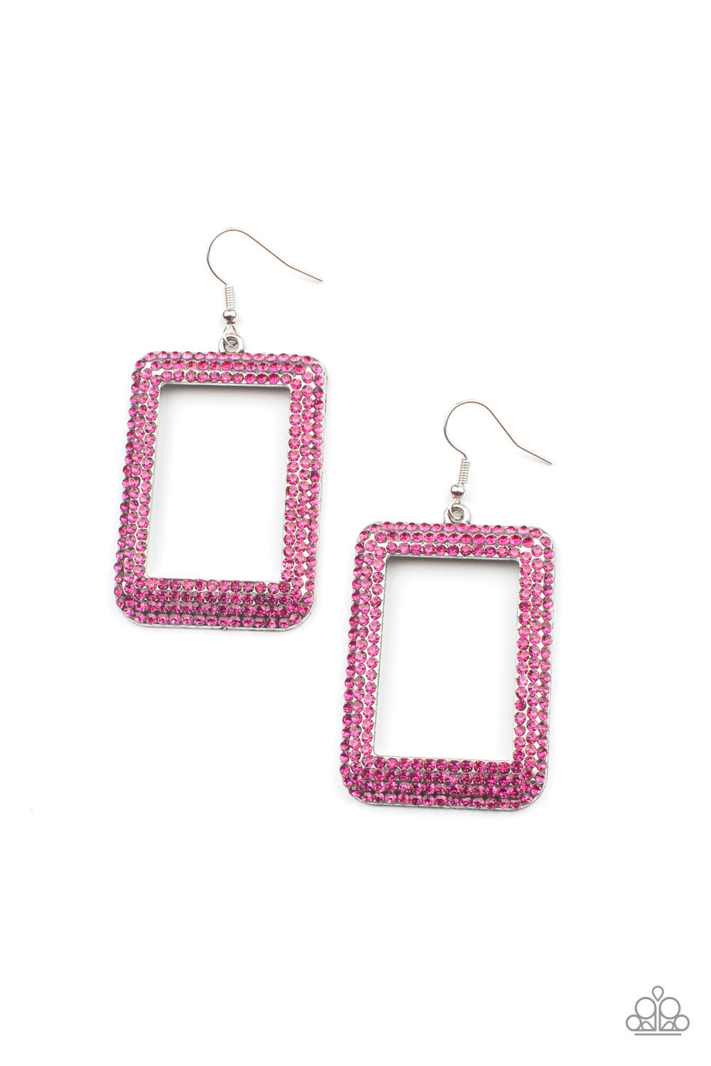 Paparazzi Accessories: World FRAME-ous - Pink Earring
