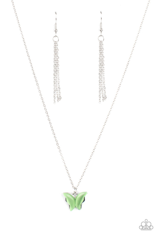 Paparazzi Accessories: Butterfly Prairies - Green Necklace