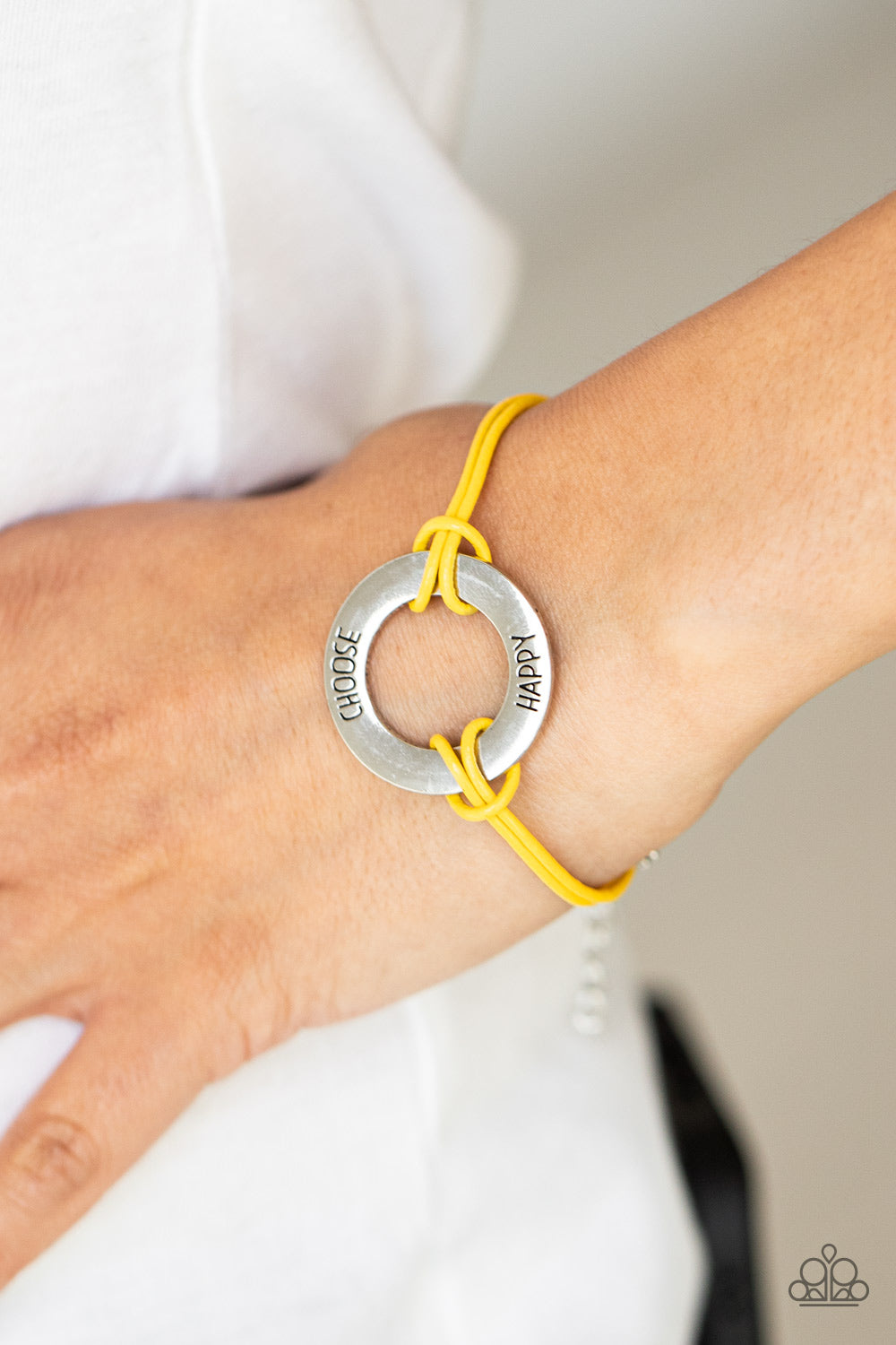 Paparazzi Accessories: Choose Happy - Yellow Bracelet