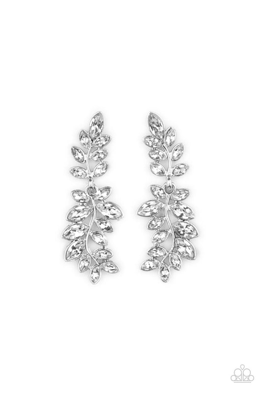 Paparazzi Accessories: Frond Fairytale - White Earring