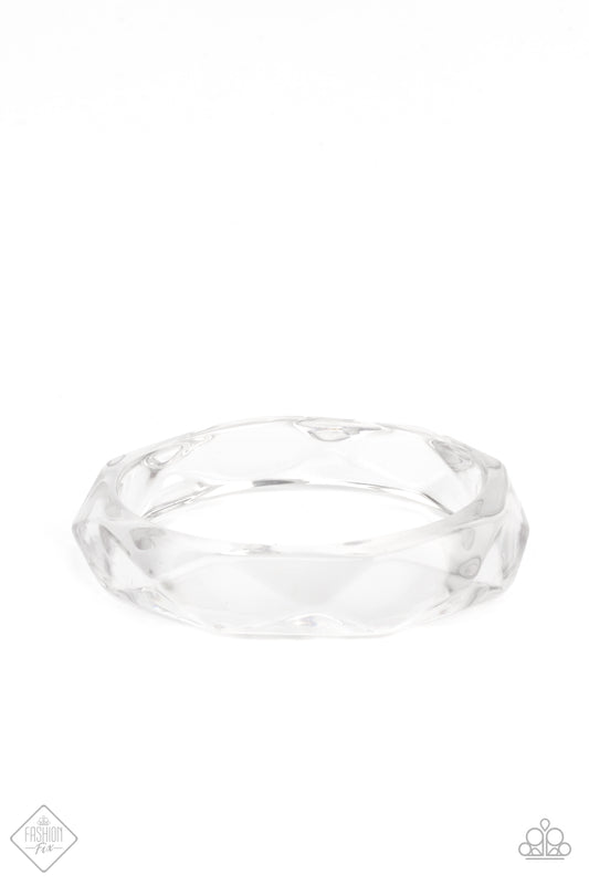 Paparazzi Accessories: Clear-Cut Couture - White Bracelet