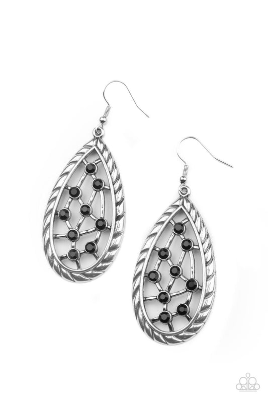 Paparazzi Accessories: Industrial Incandescence - Black Earring