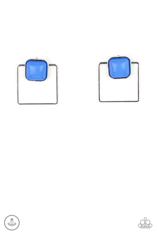 Paparazzi Accessories: FLAIR and Square - Blue Earring