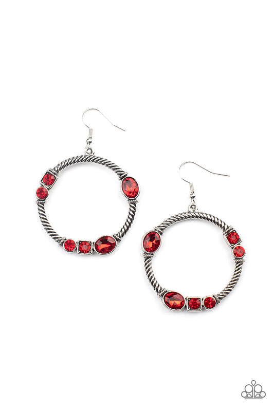 Paparazzi Accessories: Glamorous Garland - Red Earring
