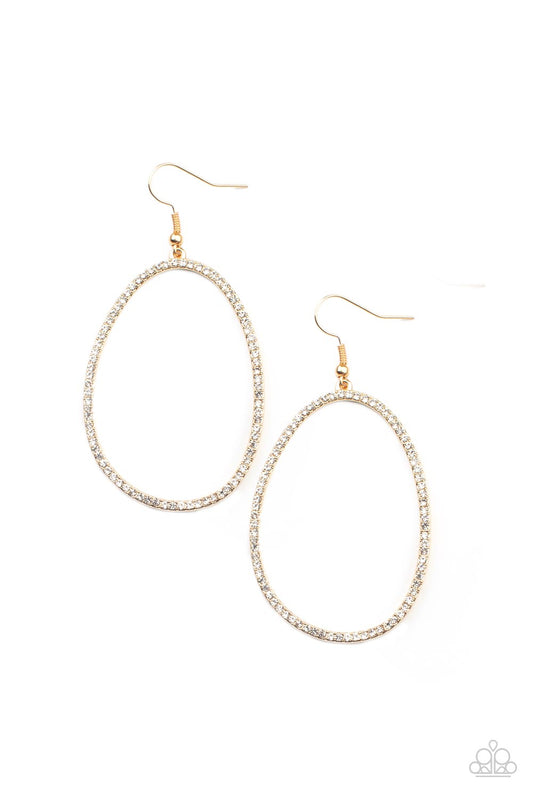 Paparazzi Accessories: OVAL-ruled! - Gold Earring