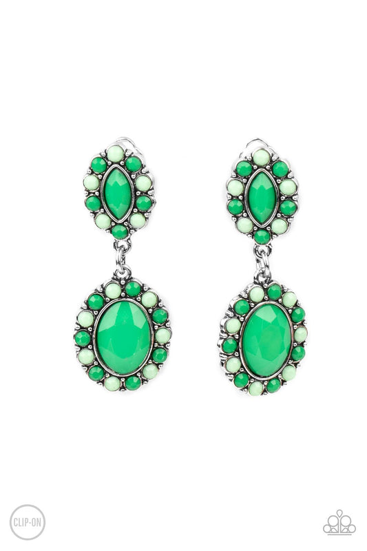 Paparazzi Accessories: Positively Pampered - Green Earring