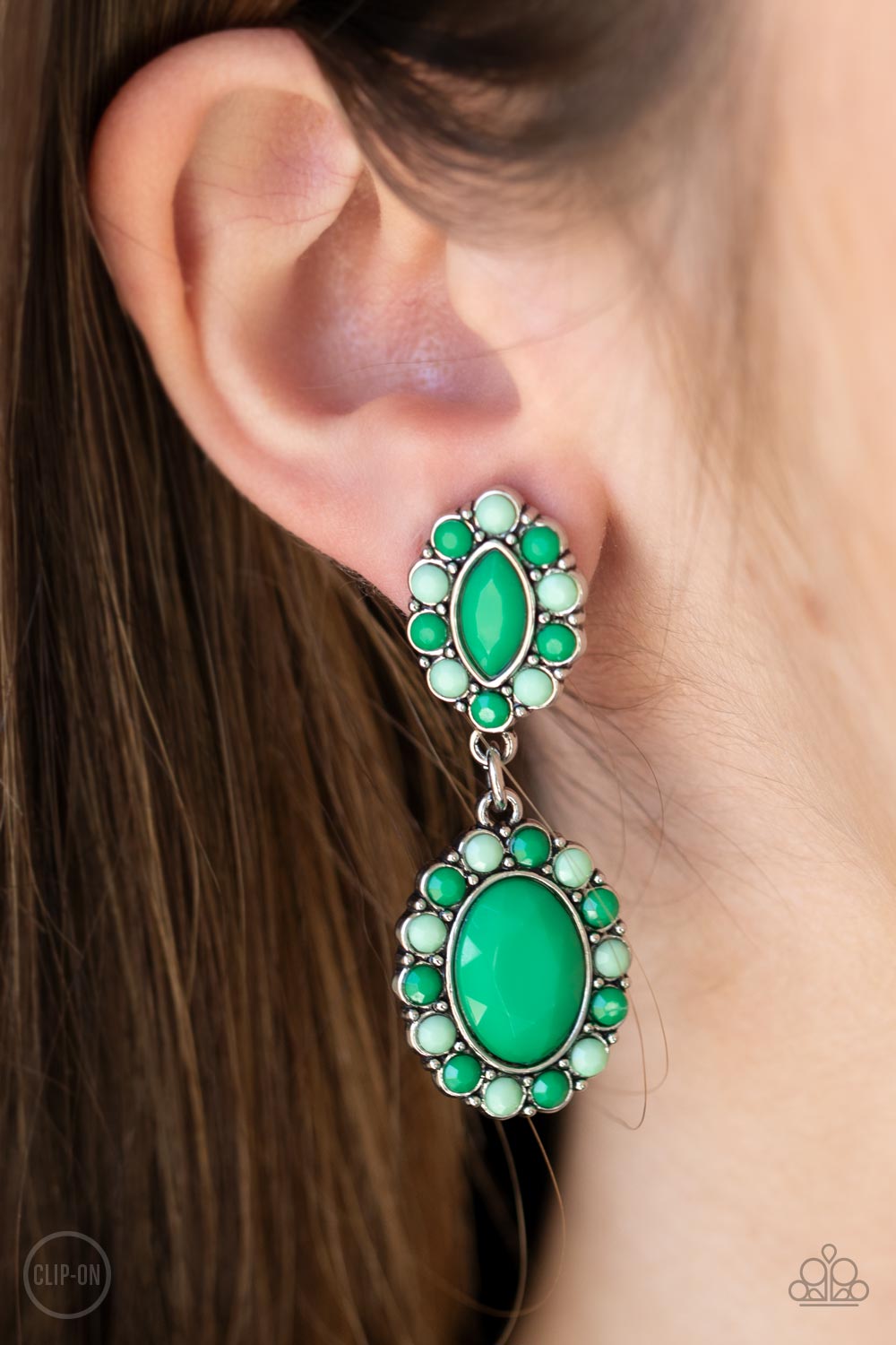 Paparazzi Accessories: Positively Pampered - Green Earring