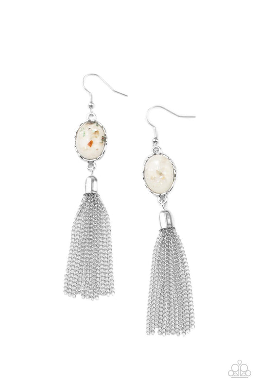 Paparazzi Accessories: Oceanic Opalescence - White Earring