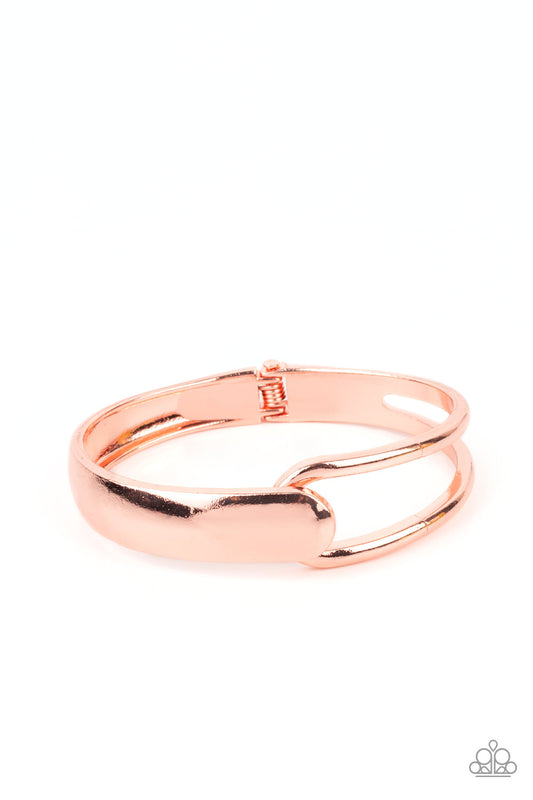 Paparazzi Accessories: Couture-Clutcher - Copper Bracelet