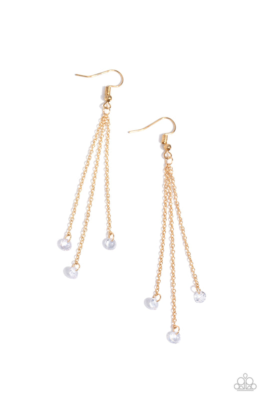 Paparazzi Accessories: Divine Droplets - Gold Earring