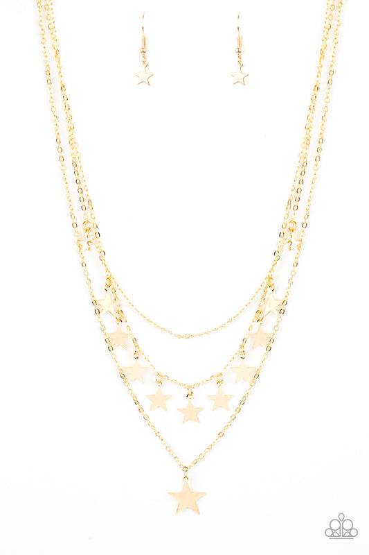 Paparazzi Accessories: Americana Girl - Gold Necklace