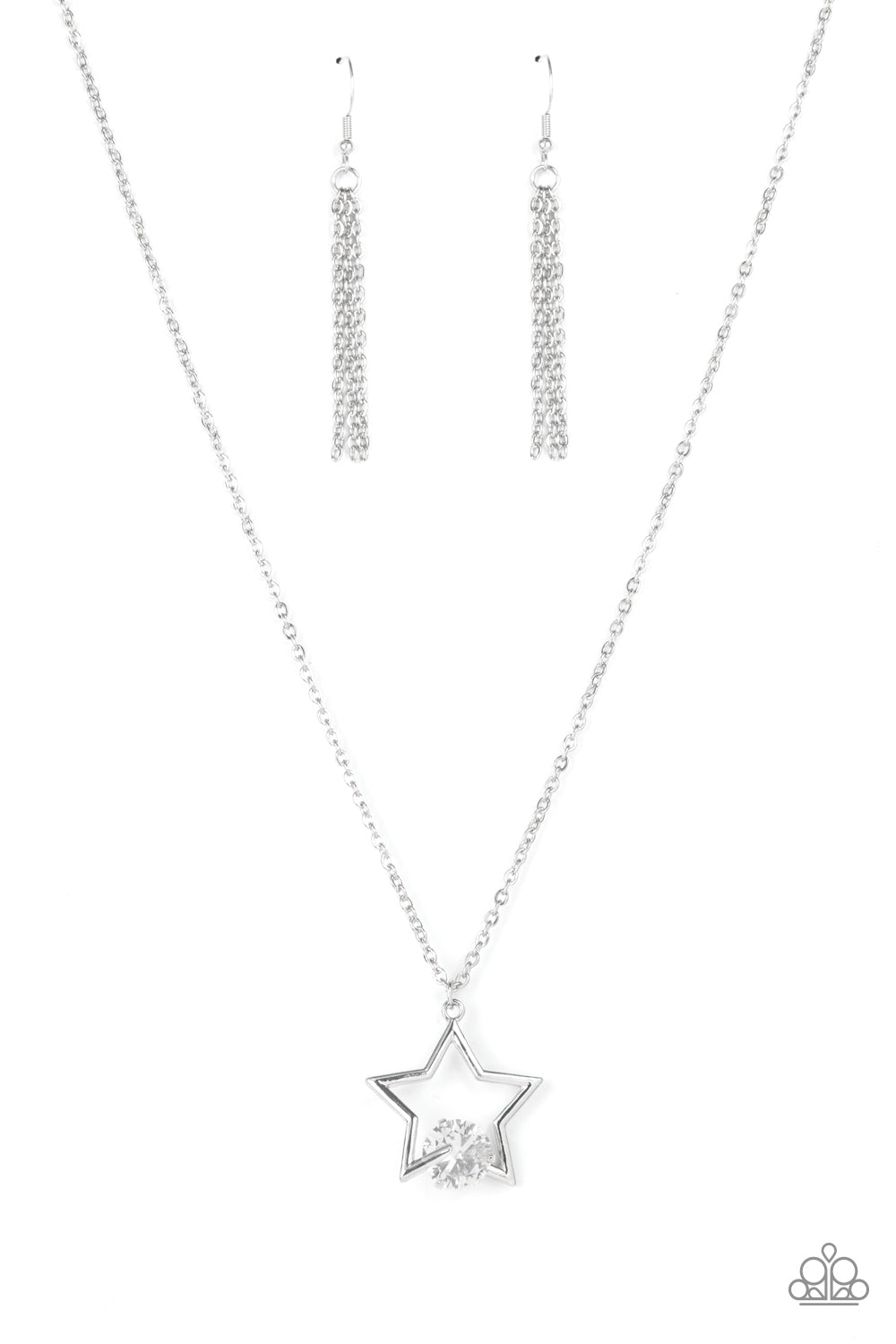 Paparazzi Accessories: Starry Fireworks - White Necklace