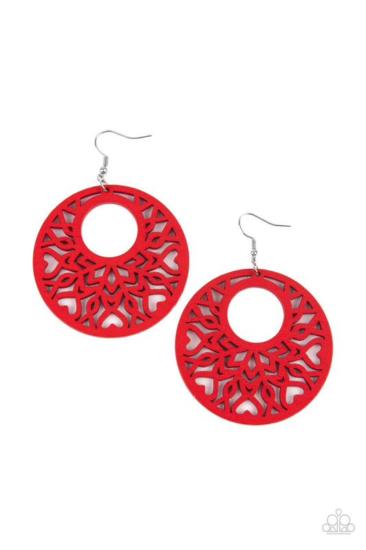 Paparazzi Accessories: Tropical Reef - Red Earring