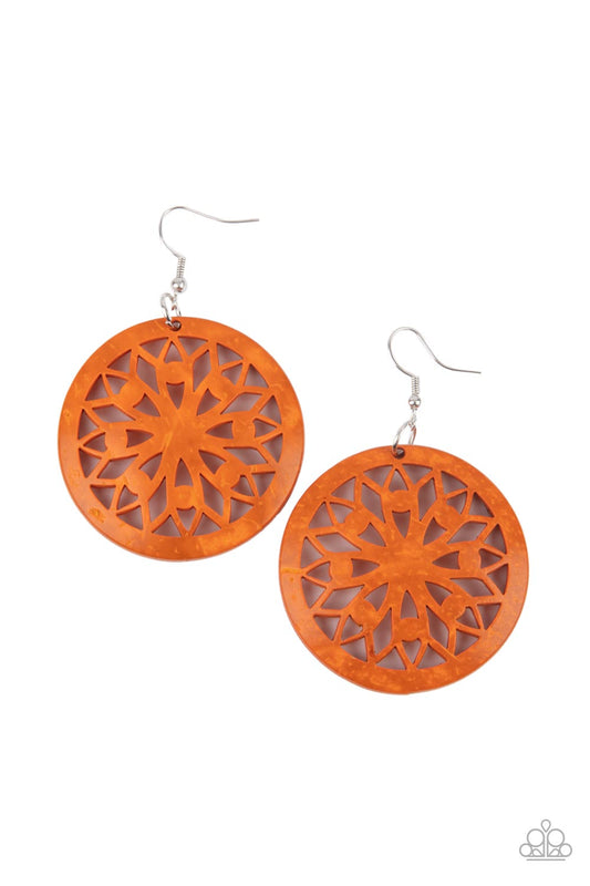 Paparazzi Accessories: Ocean Canopy - Orange Earrings