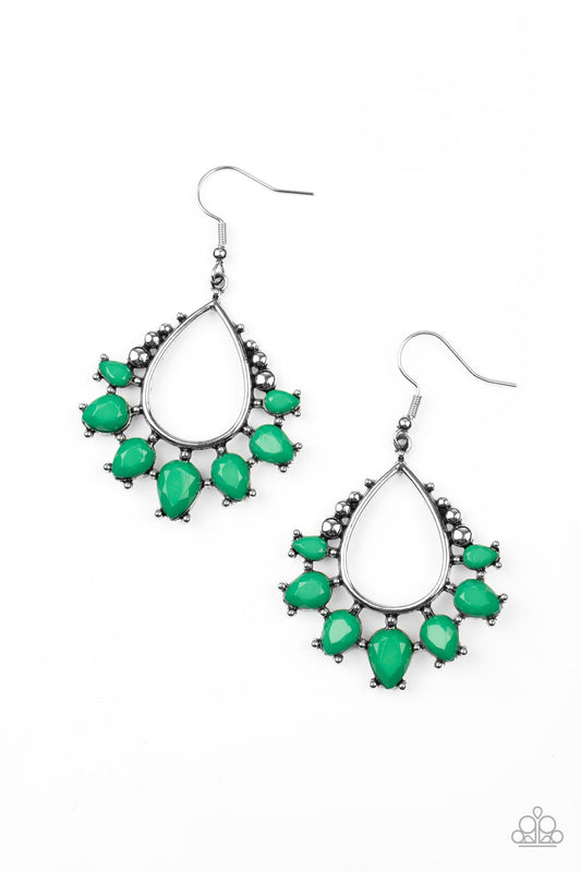 Paparazzi Accessories: Flamboyant Ferocity - Green Earrings