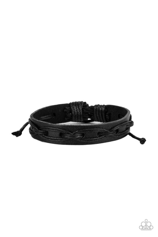 Paparazzi Accessories: Macho Mystery - Black Bracelet