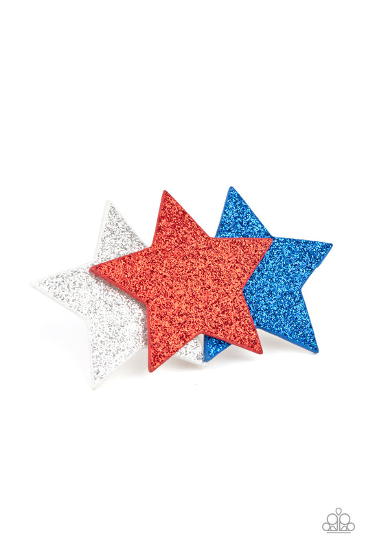 Paparazzi Accessories: Happy Birthday, America - Multi Hair Clip