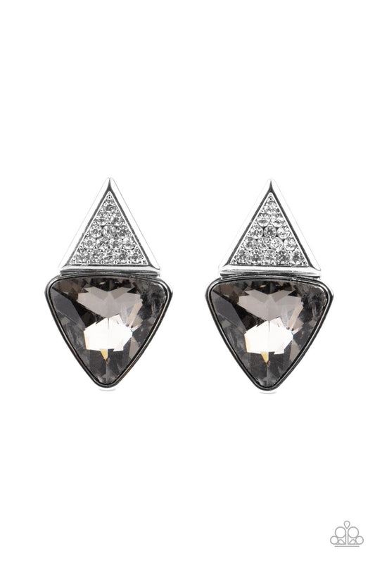Paparazzi Accessories: Risky Razzle - Silver Post Earring