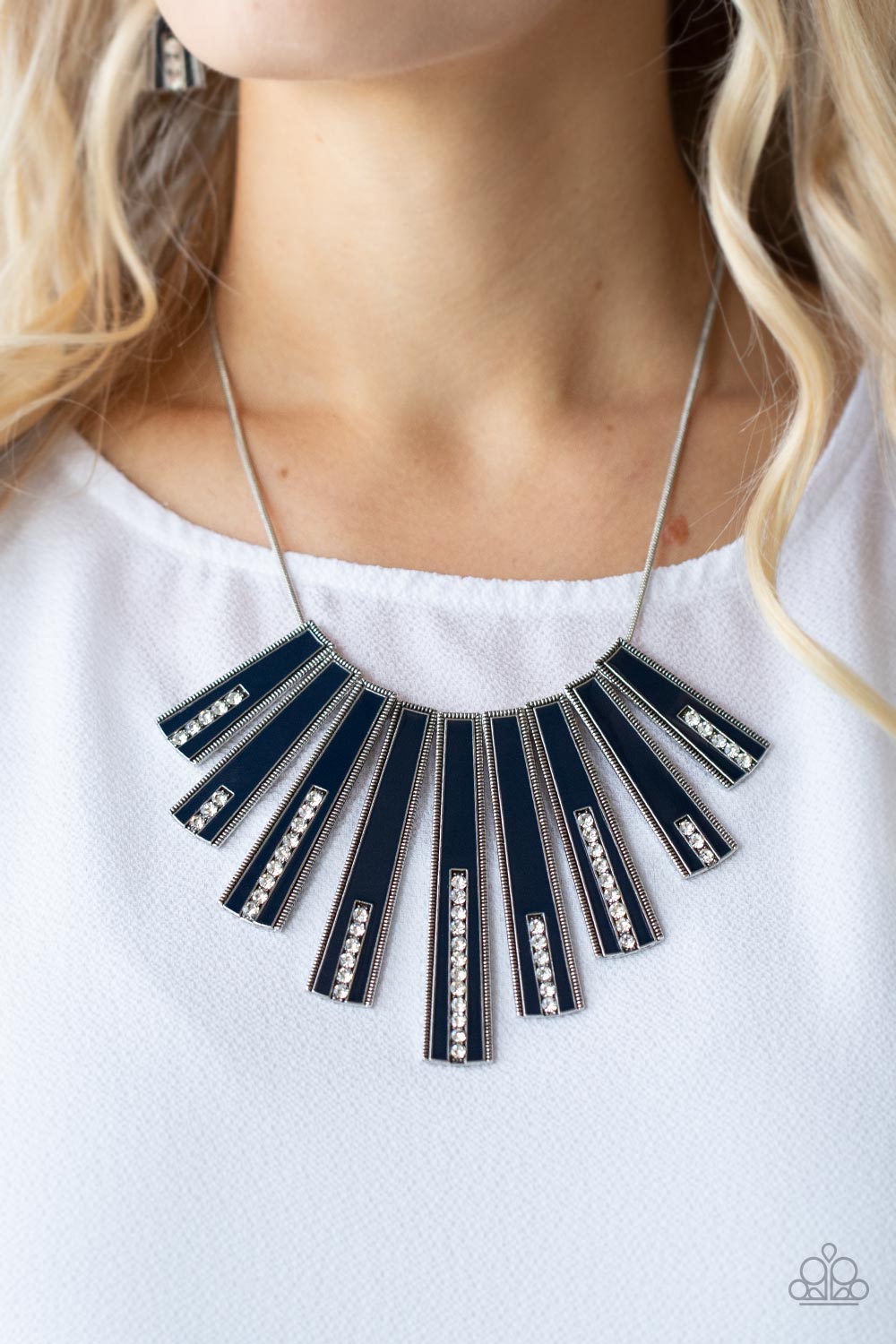 Paparazzi Accessories: FAN-tastically Deco - Blue Necklace