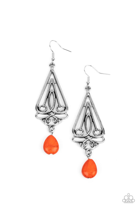 Paparazzi Accessories: Transcendent Trendsetter - Orange Earring
