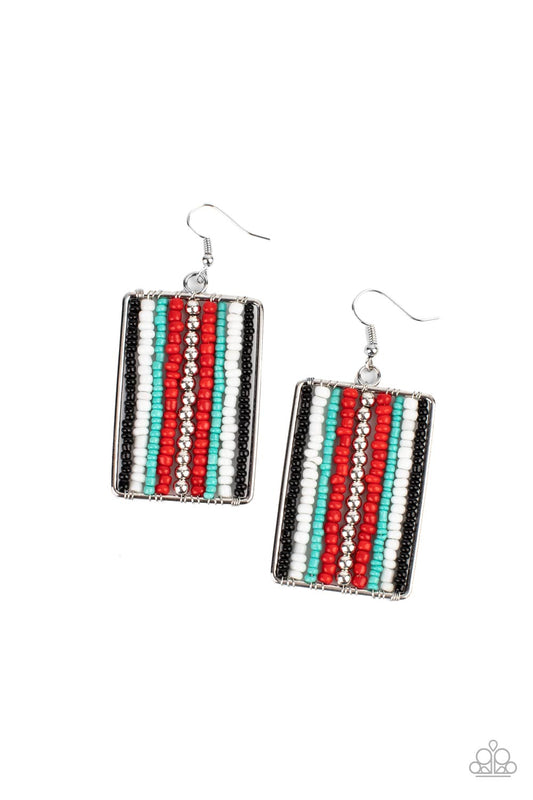 Paparazzi Accessories: Beadwork Wonder - Red Earring