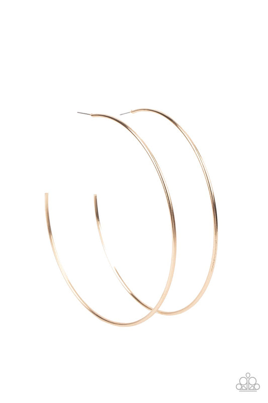 Paparazzi Accessories: Colossal Couture - Gold Hoop Earring