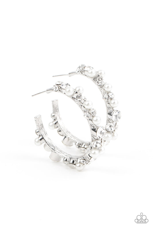Paparazzi Accessories: Let There Be SOCIALITE - White Earring
