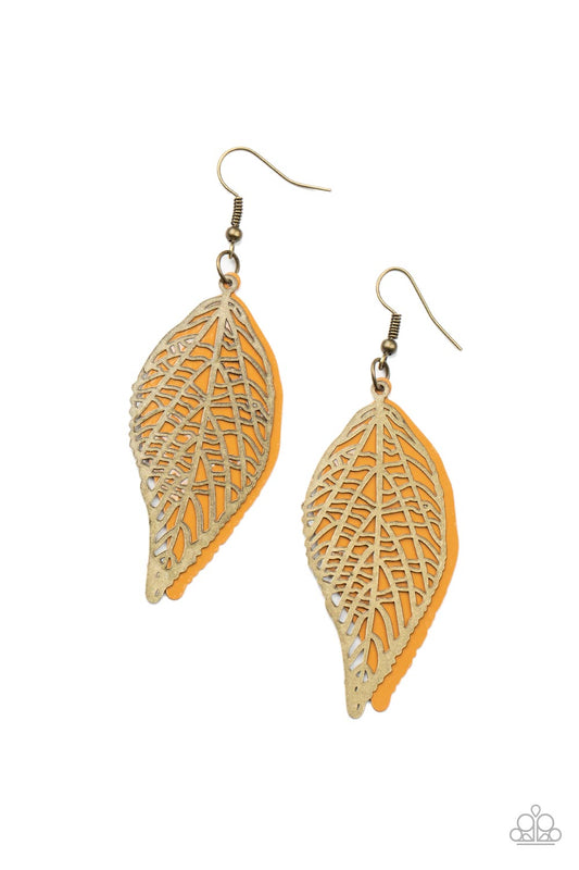 Paparazzi Accessories: Leafy Luxury - Brass Earring