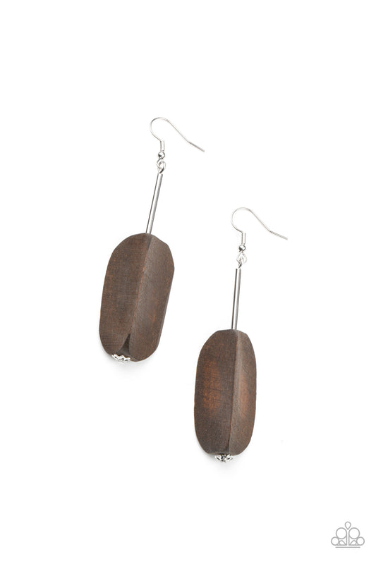 Paparazzi Accessories: Tamarack Trail - Brown Earring