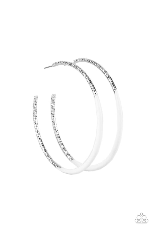 Paparazzi Accessories: DIP, DIP, Hooray! - White Earring