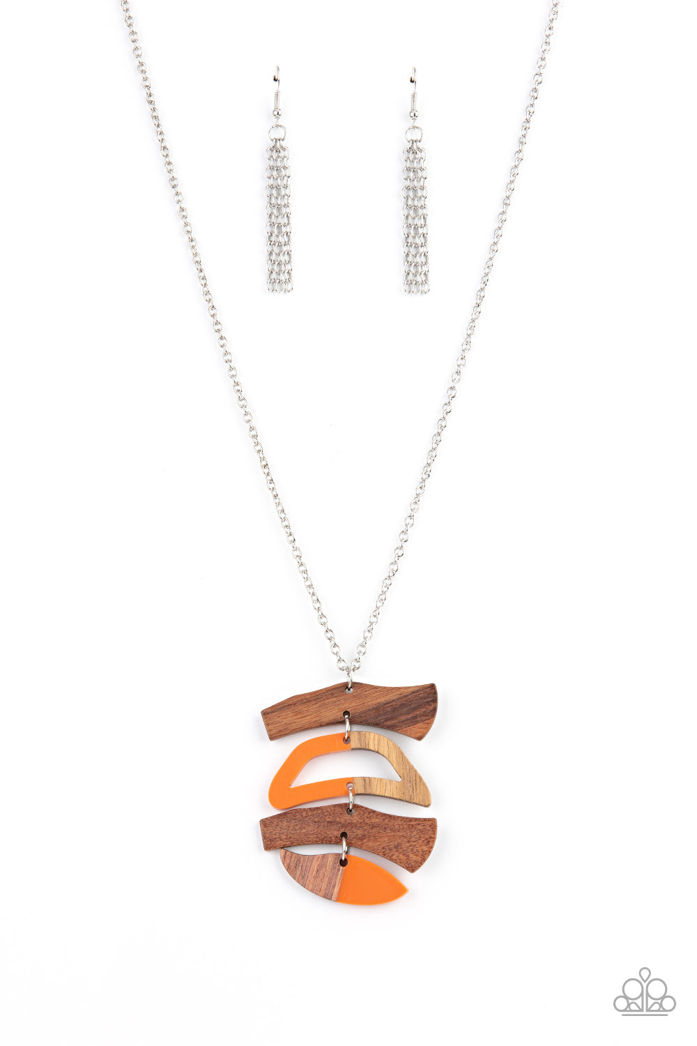 Paparazzi Accessories: A WOODWORK In Progress - Orange Necklace