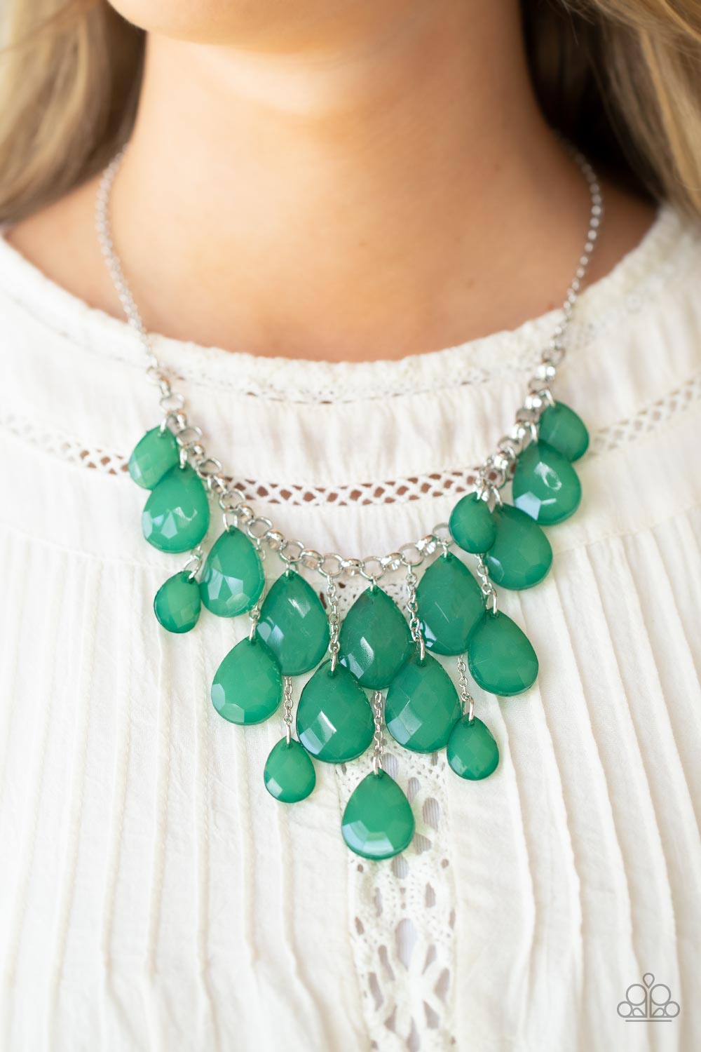 Paparazzi Accessories: Front Row Flamboyance - Green Necklace