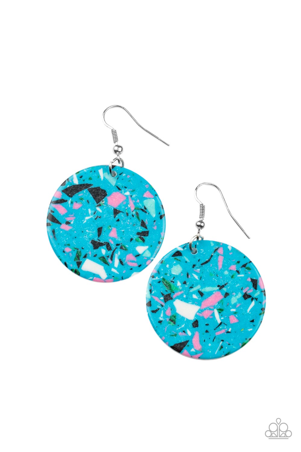 Paparazzi Accessories: Tenaciously Terrazzo - Blue Earring