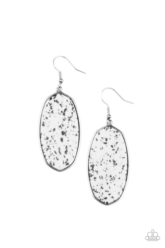 Paparazzi Accessories: Stone Sculptures - White Earring