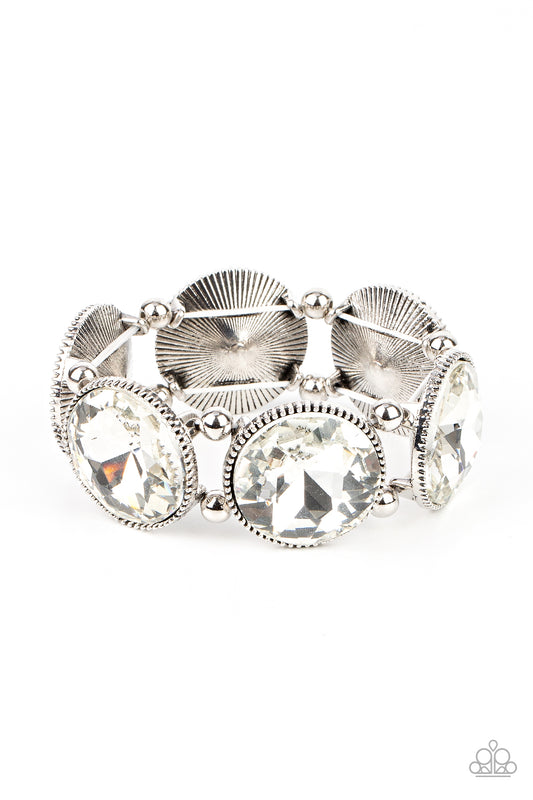 Paparazzi Accessories: Powerhouse Hustle - White Bracelet