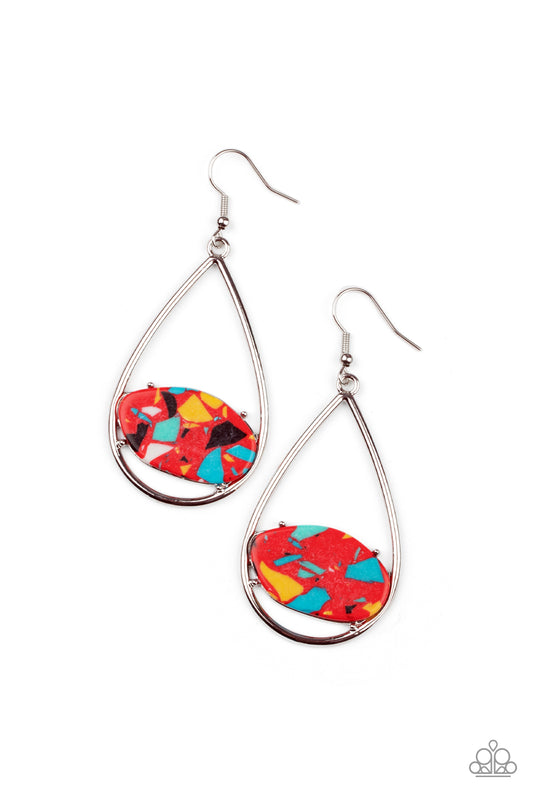Paparazzi Accessories: Tropical Terrazzo - Red Earring
