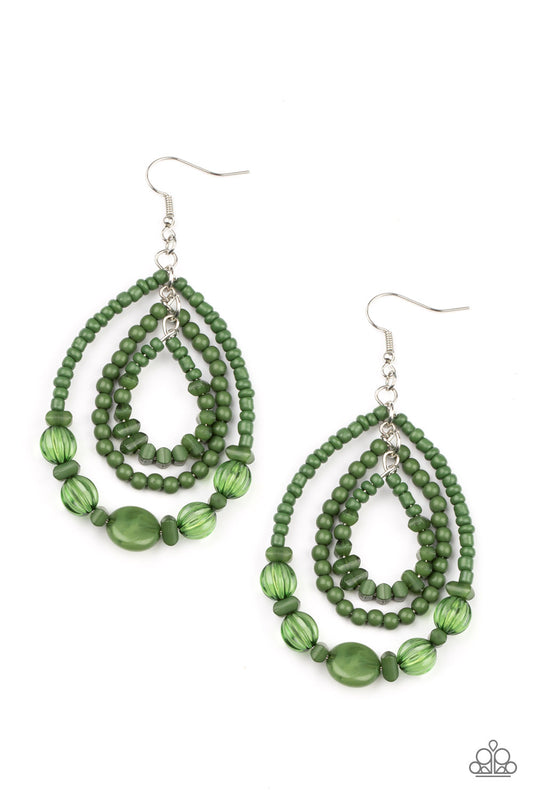 Paparazzi Accessories: Prana Party - Green Earring