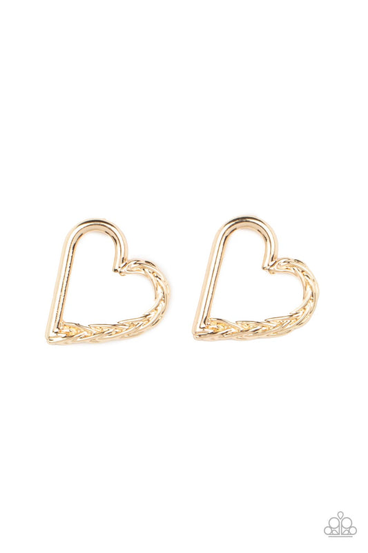 Paparazzi Accessories: Cupid, Who? - Gold Earring